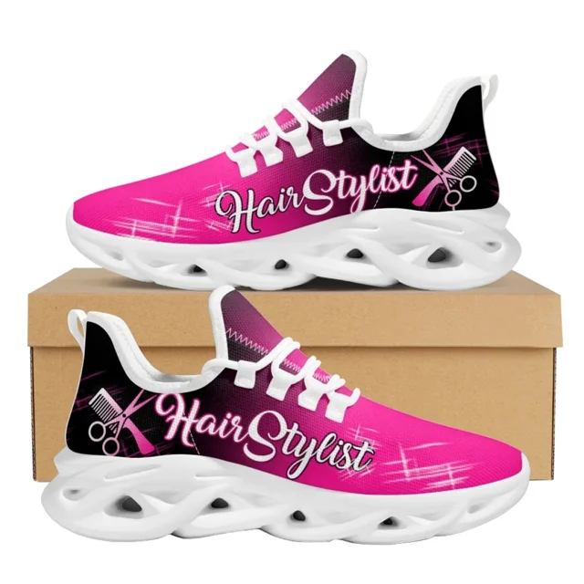 Nuevas zapatillas de tenis informales con estampado degradado rosa para mujer, zapatillas de plataforma con cordones transpirables para damas