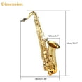 thumbnail image 5 of Tenor Saxophone Mouthpiece Kit – Complete with Gold Lacquer – Beginners & Professionals – Includes Case, Reeds, Cleaning Cloth, Neck Strap & Stand – Gold, 5 of 5