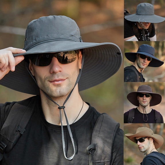 Men's Outdoor Breathable Fisherman Cap Foldable Sun Hat Casual Travel Style