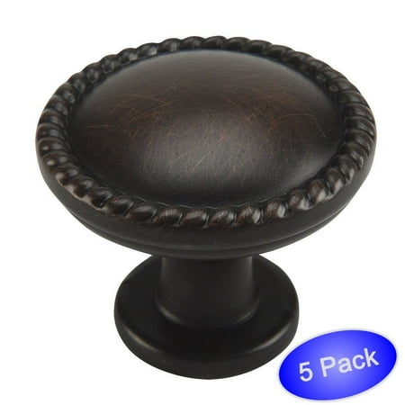 Top Knobs Scroll - Cosmas 4115ORB Oil Rubbed Bronze Rope / Scroll Cabinet Hardware Knob - 1-1/4