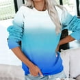 thumbnail image 2 of Dyegold Womens Casual Long Sleeve Sweatshirt Crew Neck Cute Gradient Pullover Tops Oversized Sweater Shirt Fall Fashion 2023, 2 of 5
