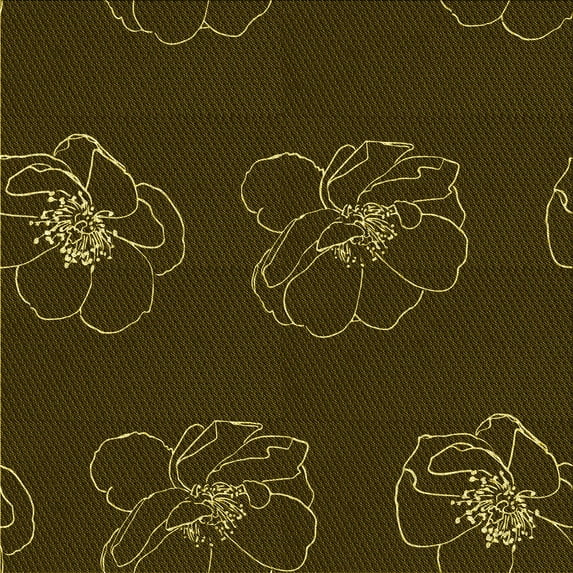 Ahgly Company Machine Washable Indoor Square Transitional Oak Brown Area Rugs, 5' Square