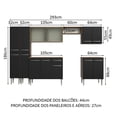 thumbnail image 3 of Cocina Integral 293cm Marrón/Negro Emilly Madesa 04, 3 of 5