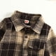 thumbnail image 5 of Conjunto De Franela Para Bebés, Niños Y Niñas, Camisa A Cuadros, Chaqueta, Manga Larga, Solapa, Botones, Camisas, Abrigos, Tops De Otoño Odeerbi LM103-1617, 5 of 9