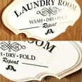 thumbnail image 3 of Laundry Room Wash Dry Fold Rustic Wood Sign Vintage Look Home Bathroom Wash Room Hanging Sign Plaque 6x11Inch (White), 3 of 7