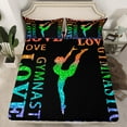 thumbnail image 2 of Feelyou Gymnast Athlete Bed Sheets for Kids, Ballet Dancing King Sheets, Cartoon Sports Theme Sheet Set, Breathable Home Decor, 4pcs, 2 of 7