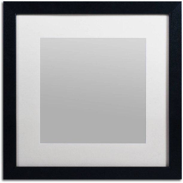Trademark Fine Art HeavyDuty 16x16 Black Picture Frame with 11x11