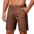 thumbnail image 2 of ADSSDQ Mens Casual Shorts Lightweight Trendy Solid Color Golf Hiking Vacation Work Short with Pockets Brown 3XL, 2 of 3