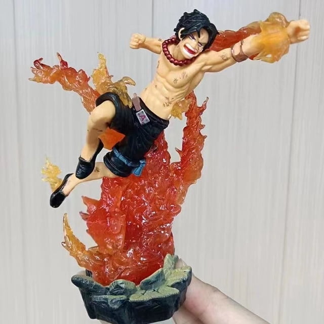 Figura de acción de One Piece Portgas D Ace Battle Edition, estatua coleccionable de 15cm, modelo de juguetes, regalos, envío gratisCHINA Gong Bohan LED