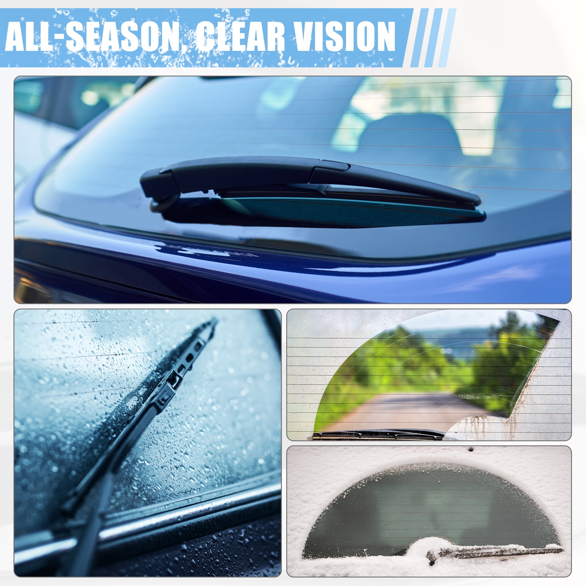 Unique Bargains Rear Wiper Set for Jeep Compass 2017-2022 and for Toyota RAV4 2012-2018