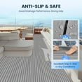 thumbnail image 6 of KROAK Boat Decking with Strong 3M Adhesive, 94'' x 23'' 6mm Thick EVA Foam Boat Flooring Waterproof Non-Skid for Motorboat RV Yacht / Ramps / Stair Steps, Gray, 6 of 8
