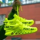 thumbnail image 3 of Sonducket Zapatillas de deporte para niños, transpirables, antideslizantes, tejidas, atléticas, para caminar, para correr, resistentes al desgaste, Calzado Verde cuarenta y seis, 3 of 6