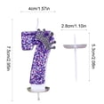 thumbnail image 3 of Number Birthday Candles, Purple Glitter Crown 0-9 Set Cake Topper Candles for Birthday Anniversary Milestone Party Dessert Decor, 3 of 6