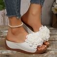 thumbnail image 2 of Mostsola Wedge Sandals for Women Platform Slide Sandals Bohemia Flower Slippers Slip on Beach Shoes, 2 of 9