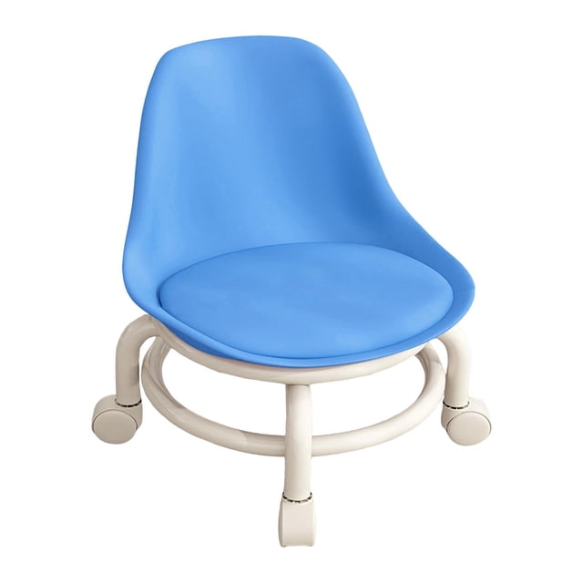 GUOOL Chaise à Roulettes Tabouret de Pédicure Rotatif à 360 Degrés Bleu