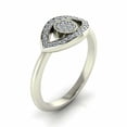 thumbnail image 2 of HeartsAndYou 1.6ct Round Cut Moissanite Engagement Ring for Women Evil Eye Design 18k White Gold Over Silver, 2 of 9