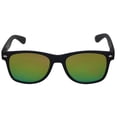 thumbnail image 2 of Flat Retro Sunglasses - Black Frame / Green Lens, 2 of 7