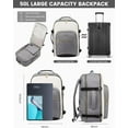 thumbnail image 3 of Large Travel Backpack for Women & Men, 40L Carry on Backpack for Airplanes, TSA Personal Item Travel Bag fits 17" Laptop, Waterproof Travel Essentials Airline Approved with 3 Packing Cubes, 3 of 5
