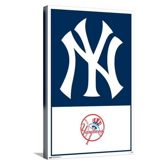 MLB New York Yankees - Logo 22 Canvas Wall Poster, 14.725" x 22.375"