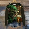 thumbnail image 4 of Unisex St. Patrick's Day Elderly Print Casual Long Sleeve T-Shirt, 4 of 5