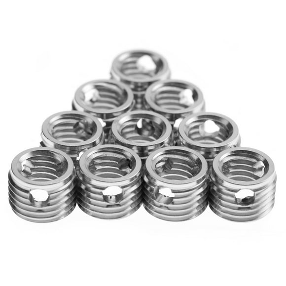 High-Quality 307 Stainless Steel Self-Tapping Threaded Inserts (M8*1.25 Inner, M12*1.5 Outer) - Durable, Vibration-Resistant, Easy Installation for Automotive, Shipbuilding, and More