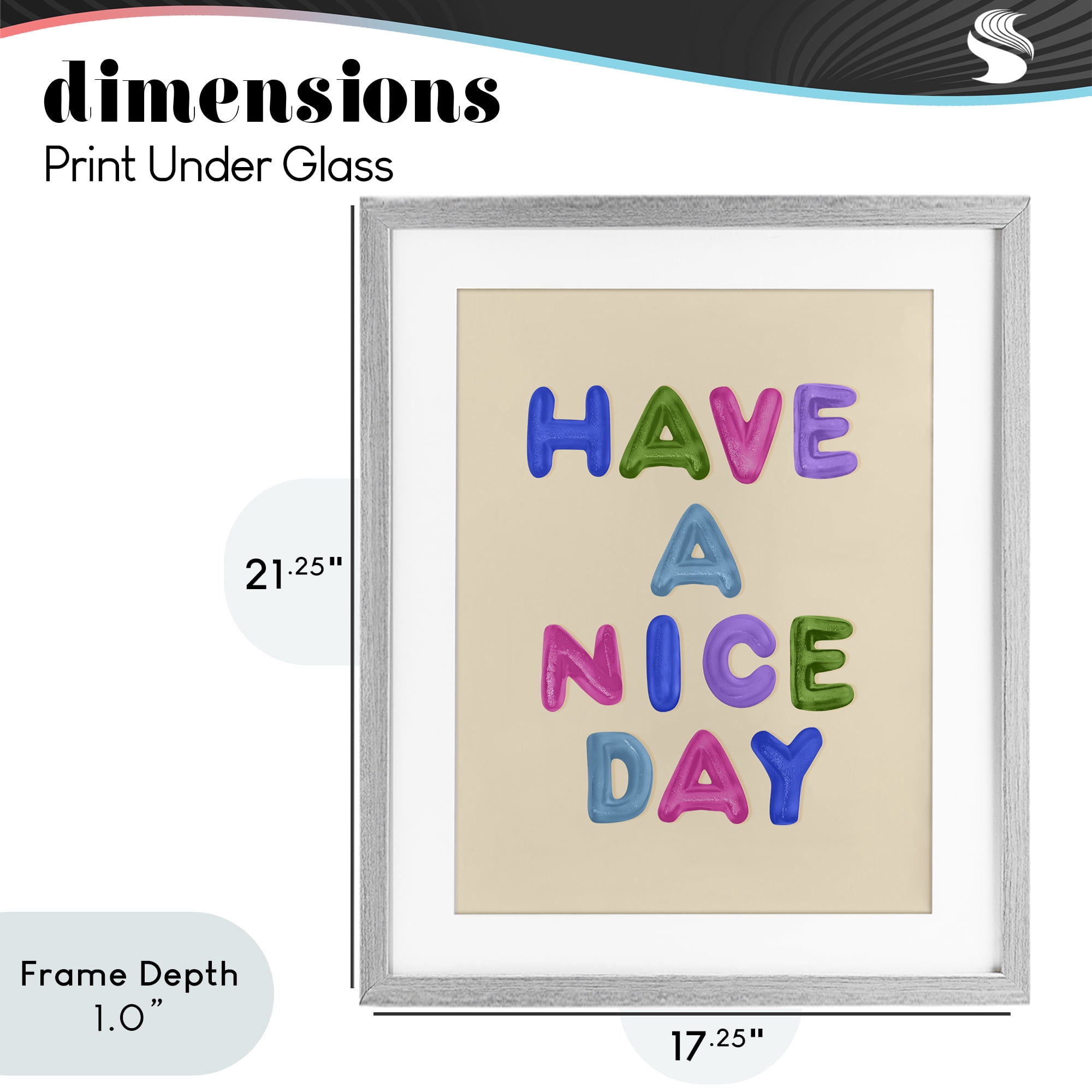 Stupell Industries Have a Nice Day Gummies Gray Framed Print Under Glass, design by LISH Creative
