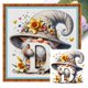 thumbnail image 1 of Bordado Eco-Cotton Thread 11CT Print Goblin Letter D Cross Stitch40x40cm, 1 of 9