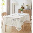 thumbnail image 2 of WARM HOME DESIGNS 54x72 Rectangle English Rose Ivory Lace Tablecloth for 6-8 Guests. LTC 72 IVORY, 2 of 2