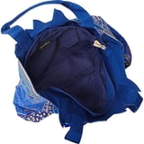 Large Indigo Blue Canvas Tote Bag With Cat Cut-Out Design