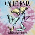 thumbnail image 2 of Juniors' Lost Gods California Butterflies Cropped T-Shirt Blue/Pink/Light Yellow Small, 2 of 4