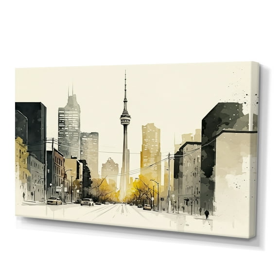 Designart Toronto Skyline IV Canvas Wall Art