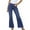 Blue, variant on EQWLJWE Womens Flare Jeans High Waisted Wide Leg Baggy Jean for Women Solid Color Stretch Denim Pants Gift for Wife Black M