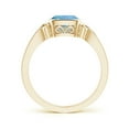 thumbnail image 2 of ANGARA Natural Vintage Style Cushion Aquamarine Solitaire Engagement Ring in 14K Yellow Gold for Women (Size-6mm) | March Birthstone, Anniversary, Jewelry Gift for Women | Natural Aquamarine Ring, 2 of 12