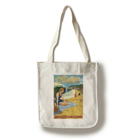 - Catalina Island, California - Avalon Bay Scene - Lantern Press Poster (100% Cotton Tote Bag - Reusable)