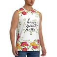 thumbnail image 2 of Disketp Home Sweet Home Floral Sleeveless Tshirts For Men, Muscle Shirts For Men Dry Fit Tank Top-Medium, 2 of 8