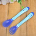 thumbnail image 6 of Dsseng Temperature Sensing Spoon&Fork for Kids Boys Girls Silicone Spoon Feeding Baby Spoons Toddler Flatware(Red), 6 of 6