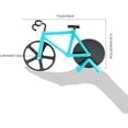thumbnail image 4 of Cortador de Pizza en Forma de Bicicleta (Azul Cielo, 19 cm * 12 cm * 4 cm), Ruedas para Pizza, Ruedas Antiadherentes de Acero Inoxidable, con Marco Fijo, 4 of 5