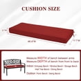thumbnail image 2 of BPS Outdoor Indoor Bench Cushion 46x18 Inch, Fade & Water-Resistant Pad, Red, 2 of 7