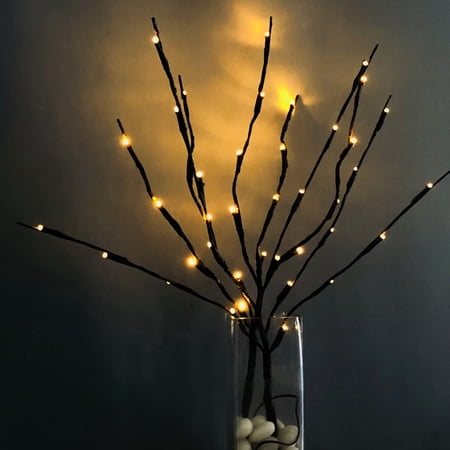 2 Pack 76cm LED Twig Lights Tree Branch Lights Flexible Branch Decoration Light for Home Shop Windows Vase Table Room