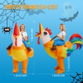 thumbnail image 3 of Magotan Chicken Unisex Halloween Inflatable Costumes with Riding Rooster Blow Up for Adult, One Size, 3 of 8