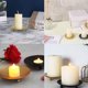 thumbnail image 3 of 2 juegos de portavelas de placa de hierro, plato decorativo de vela de hierro, soporte de vela de Pedestal, platos de candelabro para velas, 3 of 8