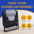 thumbnail image 6 of SereneLife Adjustable Zero-Gravity Chair Gray Black, 6 of 8