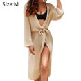 thumbnail image 2 of Sexy Long knitting Beach Bikini Swimsuit Cover Ups for Women Hollow Out Swimwear Knitted Kimono Cover Up, 2 of 6