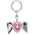 thumbnail image 1 of Juego de ajedrez blanco Llavero de alas de ángel en forma de corazón, 1 of 3