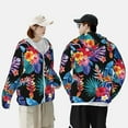 thumbnail image 6 of Gaeub Tropical Palm Leaves Men's and Women's UPF 50+ Long-Sleeved Sun Protection Clothing, Fishing Shirt Long Sleeve Zip - X-Large, 6 of 9