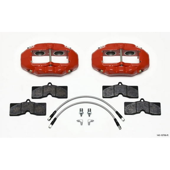 Wilwood D8-4 Front Caliper Kit Red Corvette C2 / C3 65-82