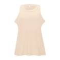 thumbnail image 6 of Women's Ribbed Sleeveless Tank Top, Racerback Thick Strap Casual Camisole, Solid Color Basic Cami for Women, Summer Layering Tops, Everyday Basic Casual Tops for Women Beige L, 6 of 6