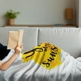thumbnail image 3 of Saying Soft Flannel Fleece Blanket, Inspirational Phrase on Watercolors Irregular Set Motto Mindful Life Theme Image, Cozy Plush for Indoor and Outdoor Use, 50" x 60", Yellow Black, by Ambesonne, 3 of 5