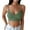 Green, variant on 6-Pack Women's Padded Bralettes - V Neck Sports Bras with Removable Pads, Polyester Cotton, M-XL Sizes
