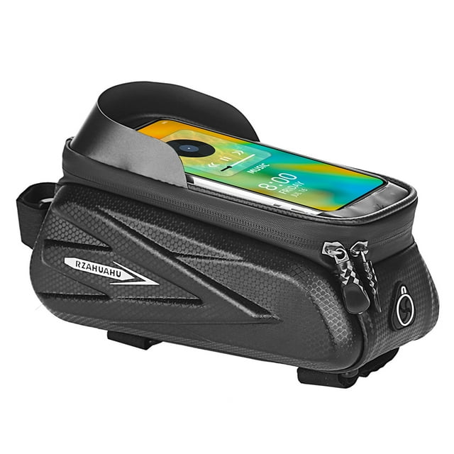 Alforja para bicicleta Bolsas de montaje para teléfono de bicicleta Bolsa de tubo superior de marco RZAHUAHU Alforja para bicicleta